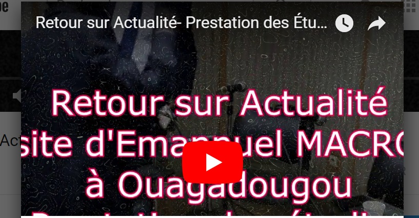 Retour sur Actualité- Prestation des Étudiants
