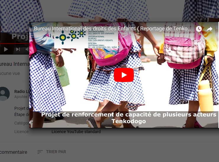 Bureau International des droits des Enfants ( Reportage de Tenkodogo)