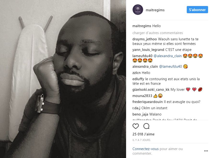 People: Maître Gims enlève ses lunettes pour ses…